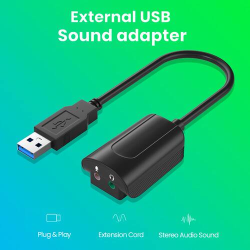 Desktop Computer External USB Sound Card Stereo Voice Change