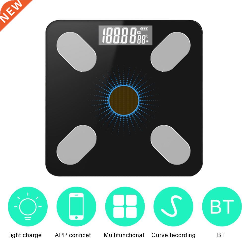 APP BT Body Intelligent Fat Scales Solar-Power Weight Scale