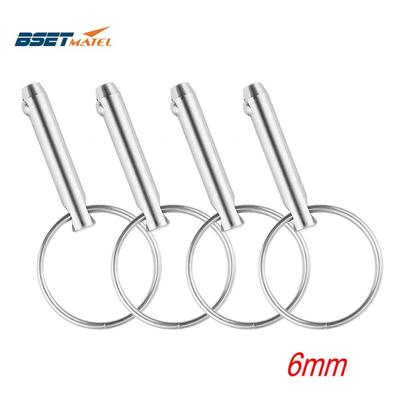4PCS 6mm 316 Stainless Steel Quick Release Pin for Boat Bim
