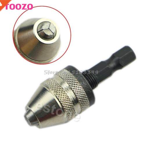 1/4 Keyless Drill Bit Chuck Hex Shank Adapter Converter 0.3