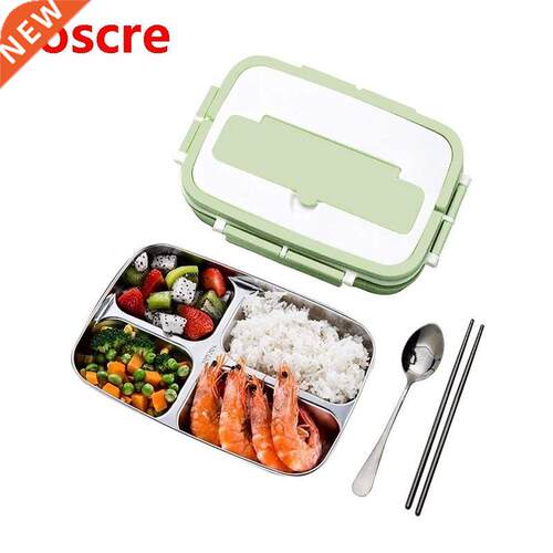 Portable 304 Stainless Steel Lunch Box 4 Compartment Kids Be