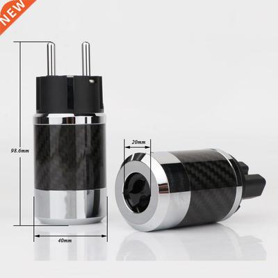 CFT Pair Hi-end Carbon Fiber Rhodium Plated AC Power cable I