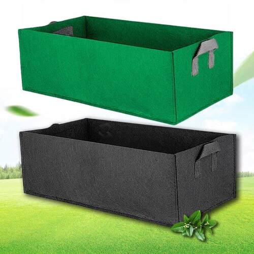 black Fabric plant Grow Bag Garden Square gardening tools Fl