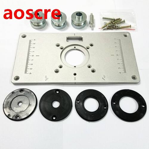 1pc/set NEW 700C Aluminum Plate 4Pcs Insert Rings Wood Route