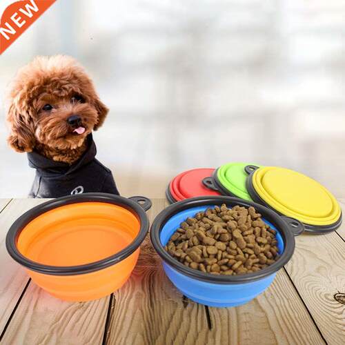 Pet Dog Bowl Collapsible Dog Water Bottle Portable Dogs Food