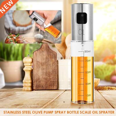 100mL Leakproof Stainless Steel Olive Oil Sprayer Kitchen Oi