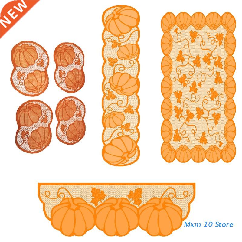 Thanksgiving Table Decoration Set Tablecloth for Home Farmho