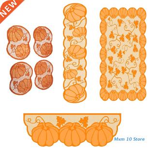 Thanksgiving Table Decoration Set Tablecloth for Home Farmho