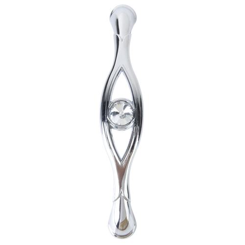 2 x Rhinestone Eye Cabinet Arch Knob Pull Handle Silver---12