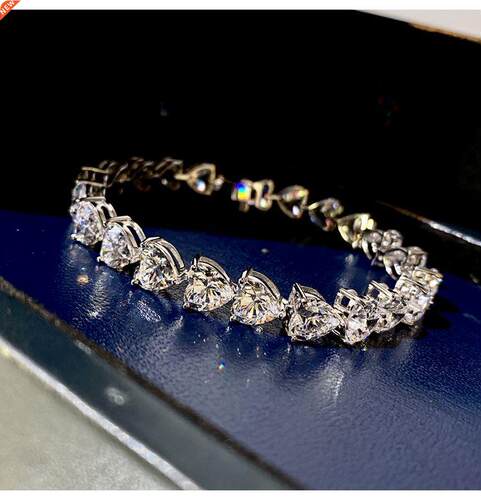 QTT Women's 925 Sterling Silver Lab Diamond Tennis Brace