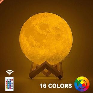 Dropship 3D Print Moon Lamp 20cm 18cm 15cm Colorful Change