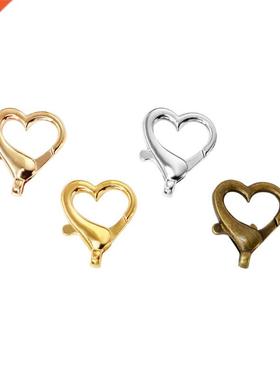 10pcs Love Heart Shape Clips Buckles Keychain Trigger Hooks
