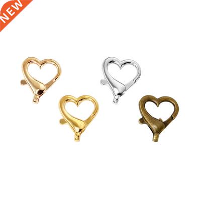 10pcs Love Heart Shape Clips Buckles Keychain Trigger Hooks