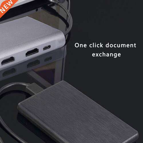 Type C To Dual Hdmi Vga Tf Card 4-port Usb Hub Eleven In One