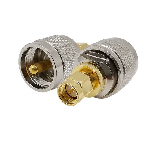 1Pcs RF Adapter UHF PL-259 PL259 Male to SMA Male Plug Strai