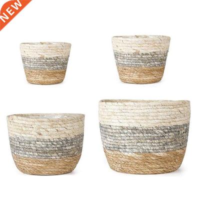 Nordic Handmade Seagrass Storage Basket Indoor Outdoor Flowe