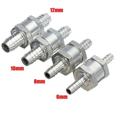 1Pcs One Way 6/8/10/12mm 4 Size Valves Aluminium Alloy Fuel