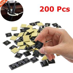 200Pcs Cable tie mount black Zip Tie car Cable Wire Removabl