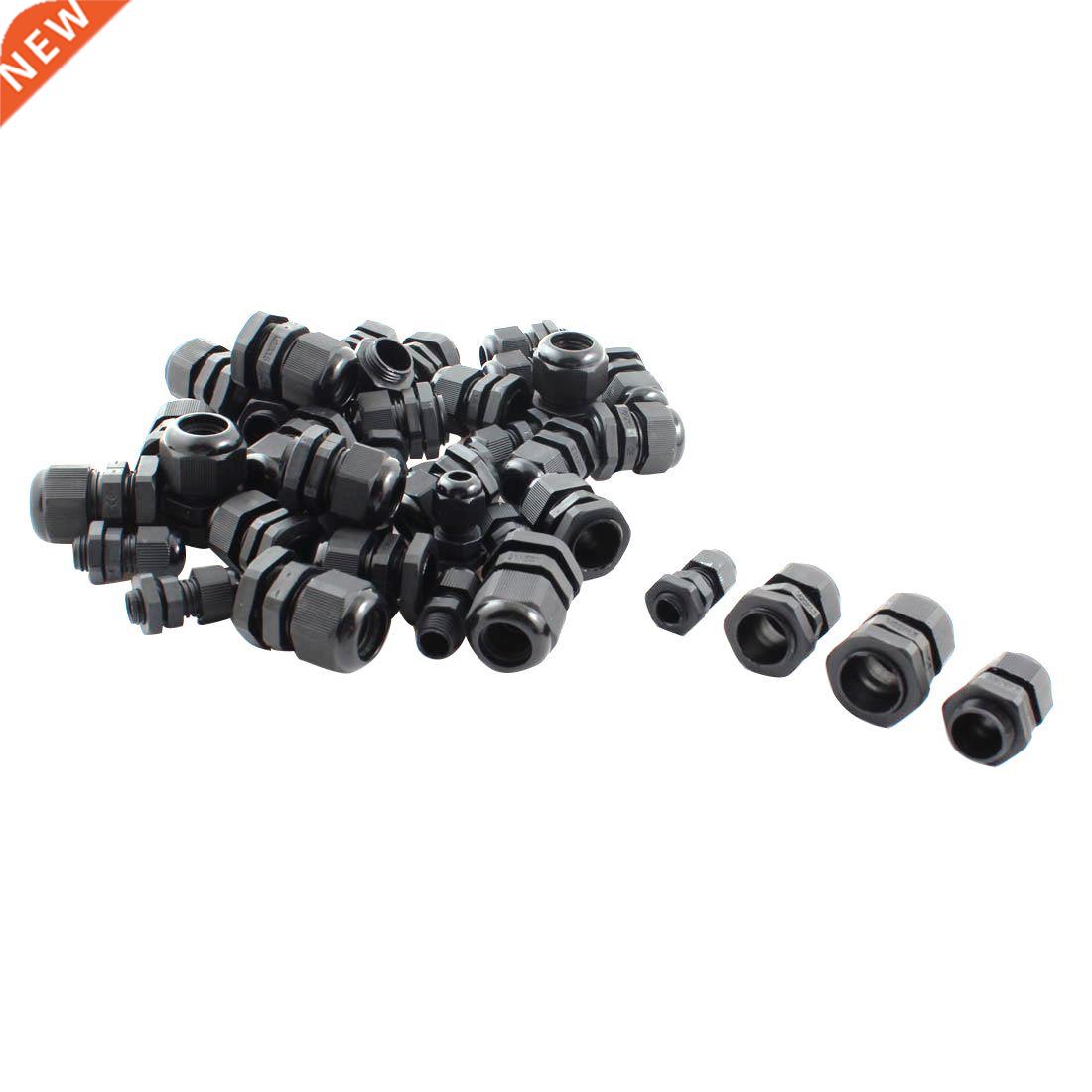 40Pcs M12 M18 M20 M22 Black Cable Gland