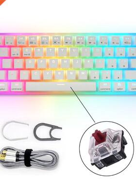 AK61 Wired 60% Keys Gateron Switch RGB Backlight Programmabl