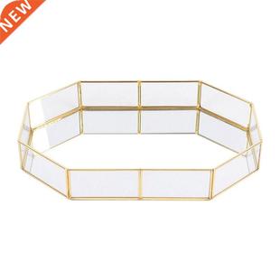 Nordic Style Glass Copper Geometry Storage Baskets Box Simpl