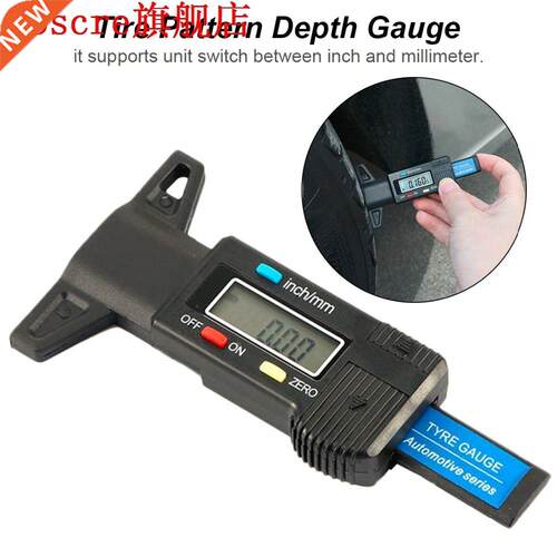Car Tire Digital Tyre Tread Depth Tester Gau Meter Measure