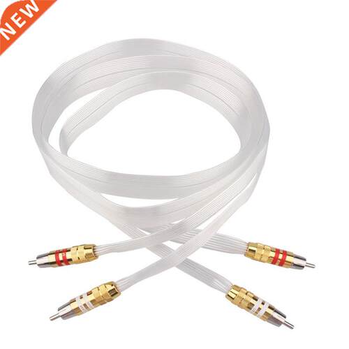 HiFi RCA Cable 14 Core Silver Plated Amplifier Subwoofer Hom