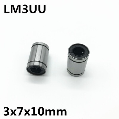 2pcs LM3UU ball bearing inner diameter 3x7x10mm guide linear