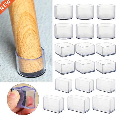 4Pcs Rubber Square Rectangle Floor Protector Pads Chair Leg