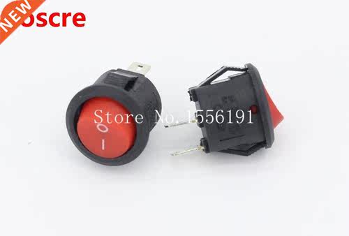 10PCS Small circular Ship type switch 2pin A/250V 6A/125V K