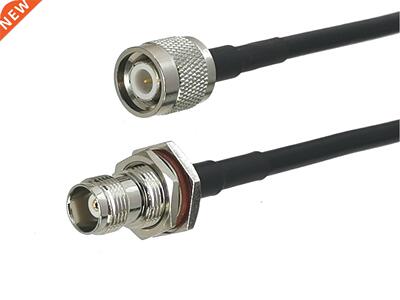 1Pcs RG58 TNC Mle plug to TNC Femle jck Nut Bulkhed Conn