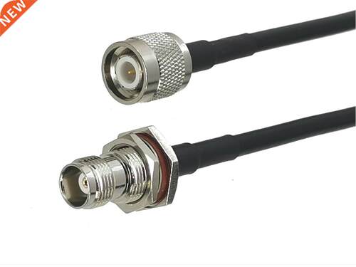 1Pcs RG58 TNC Mle plug to TNC Femle jck Nut Bulkhed Conn