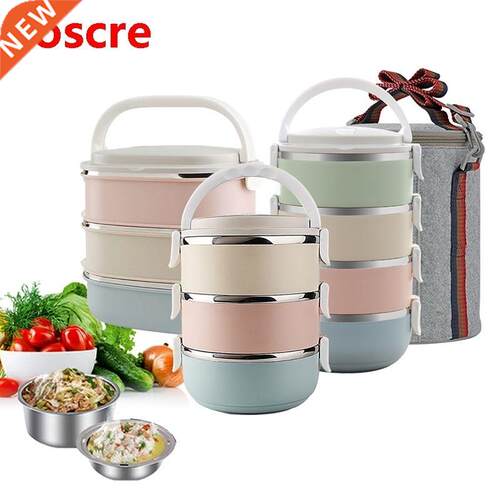 Portable Thermal Lunch Box Stainless Steel Leakproof Office