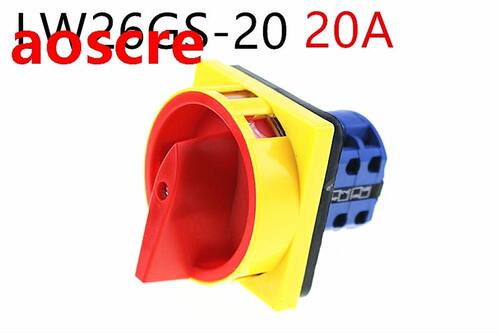 LW26GS-20 690V 20A Padlock Rotary Cam Switch OFF-ON 2 positi