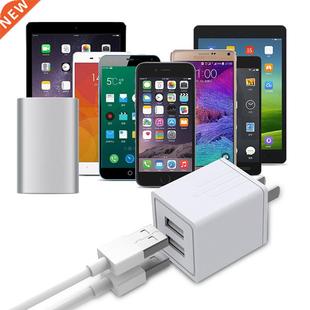 5V 2.1A US Plug Dual USB Ports Wall Charger Adapter Portable