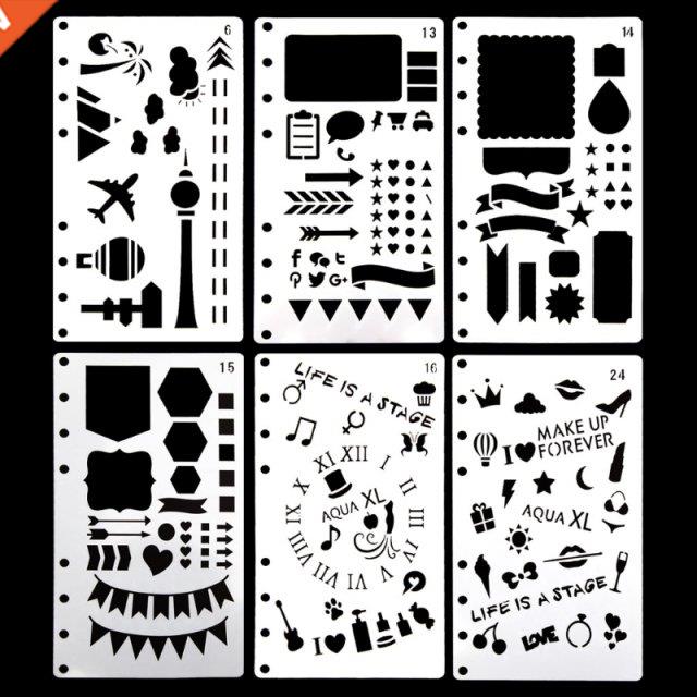 Bullet Journal Stencil Plastic Planner DIY Craft Drawing Tem