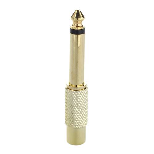 2pcs 6.35mm 1/4inch Male Mono Plug To RCA Female apter Con