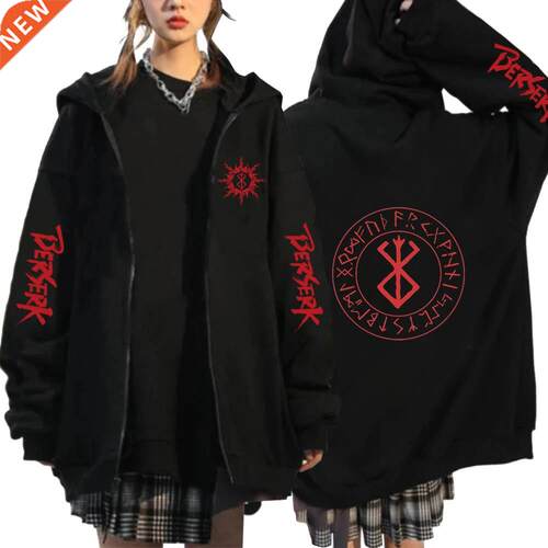 Autumn Winter Zip Coat Hoodie Fashion Sweatshirt Harajuku An