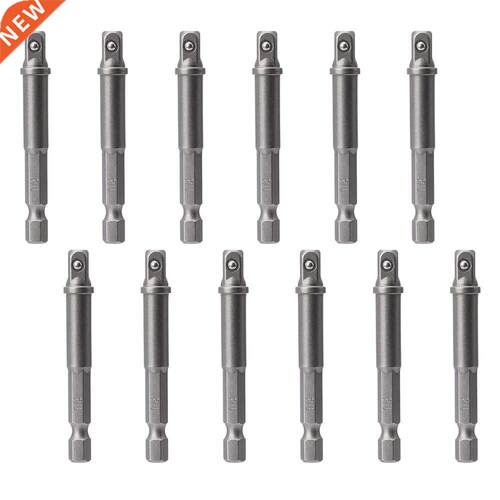 12 Pack 1/4 Inch Square Socket Adapter Bit Set, Impact Drive