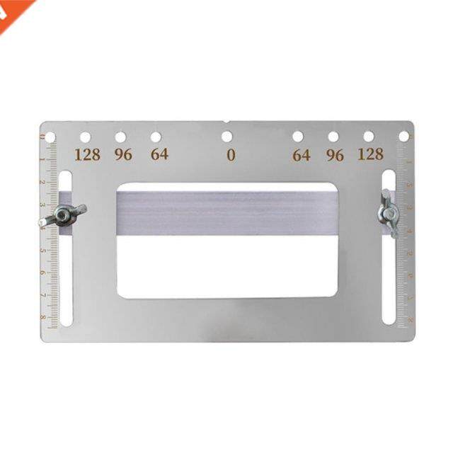 stainless steel door furniture handle punch locator template