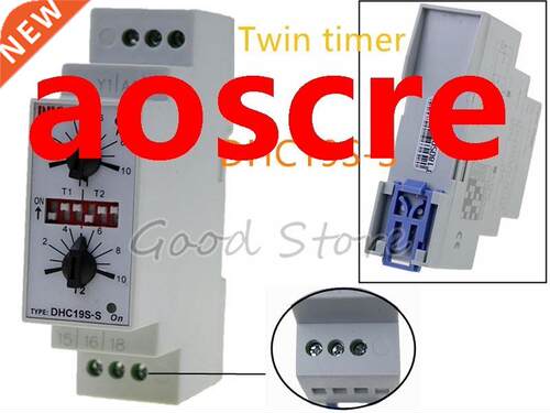 1PCS DHC19S-S AC/DC24-240V Input Timer Doule Set Repeat Cy