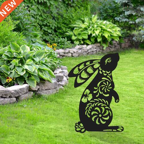 Rait Silhouette Stake lack Rait Garden Stake Floral Cut