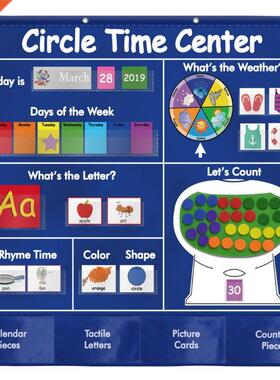 Calendar Weather Pocket Chart Set with Weather Spinning Dial