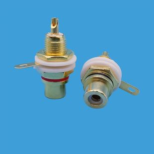 1Pair Gold plated RCA Jack Connector RCA Female Socket Panel