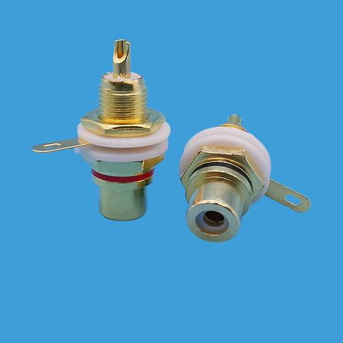 1Pair Gold plated RCA Jack Connector RCA Female Socket Panel