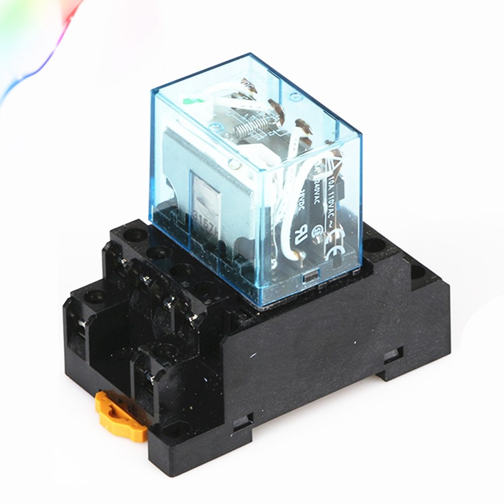 HH64P LY4 DC12V/DC24V/DC110V/DC220V Coil 14-Pin 4PDT Green L