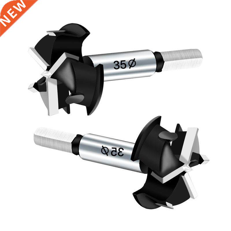 3 Flutes 35mm Carbide Tip Drill Bit Wood Auger Cutter Woodwo - 实物图