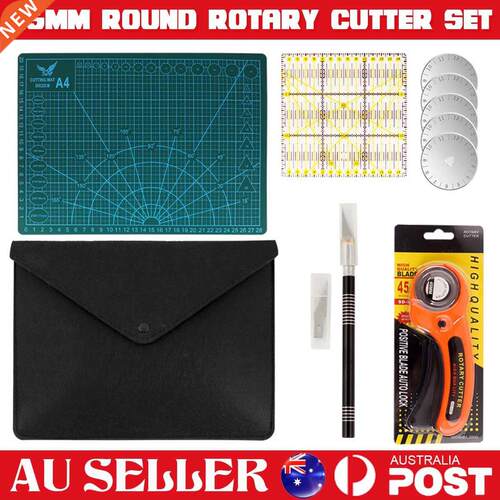 45mm Professional Round Rotary Cutter Kit Cutting Mat &
