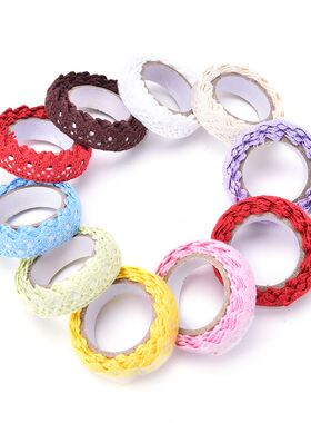 9 Colors 1PC White Crochet Lace Roll Cotton Lace Fabric Ri