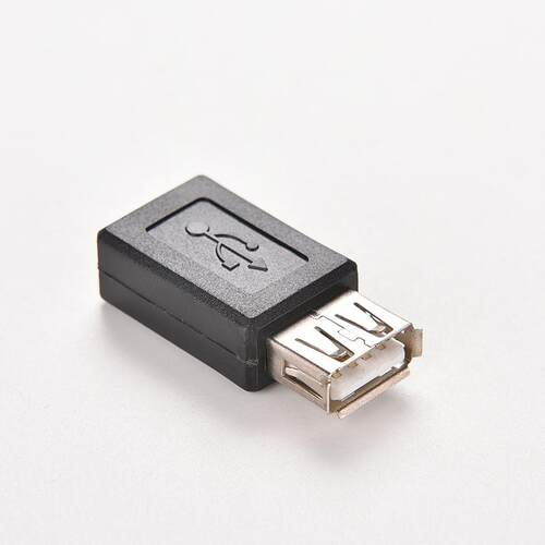 Black USB 2.0 Type A Female to B Female Micro USB 5 Pin Data
